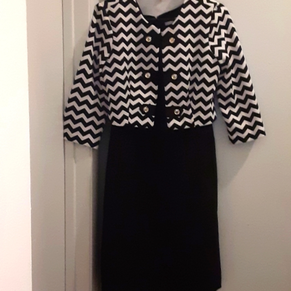 Black and white dress with jacket